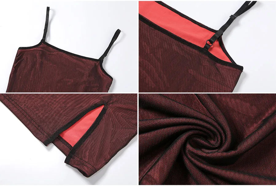 Mesh Double Layer Sexy Skinny Dress