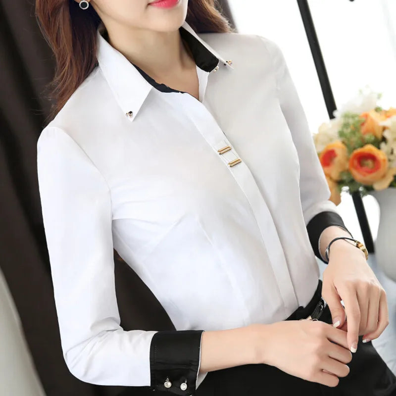 Chemise à manches longues pour femme