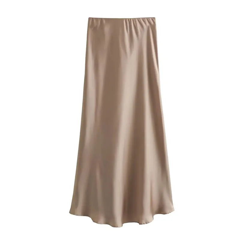 Women High Waist Long Skirts