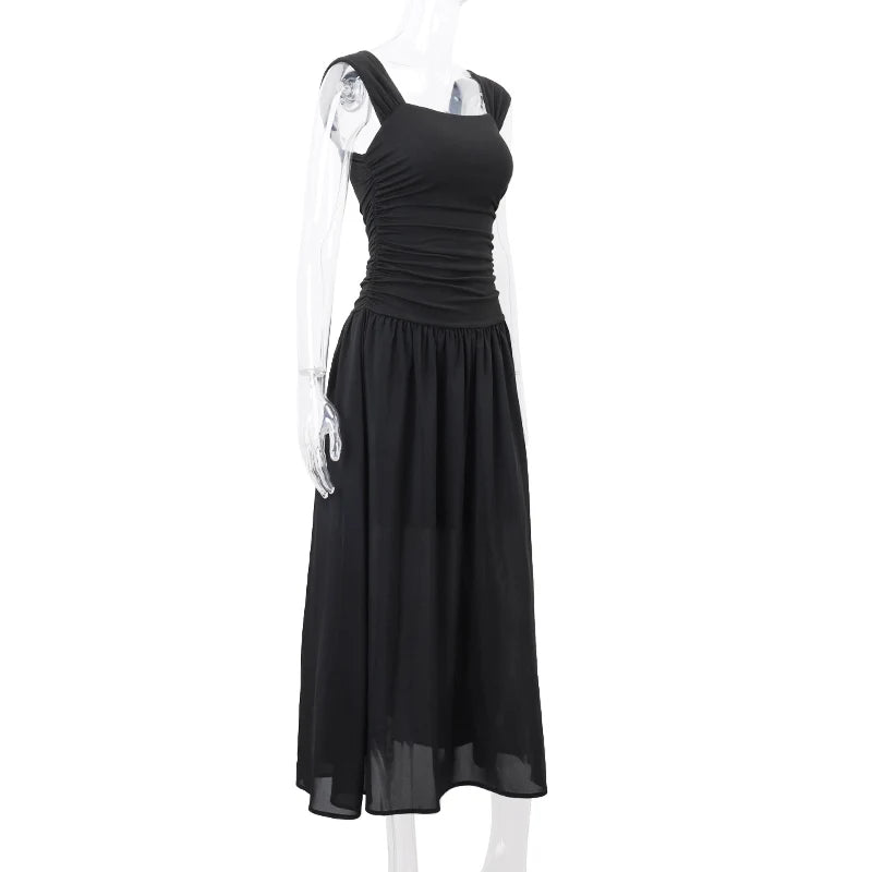 Robes longues sexy pour femmes, moulantes et froncées