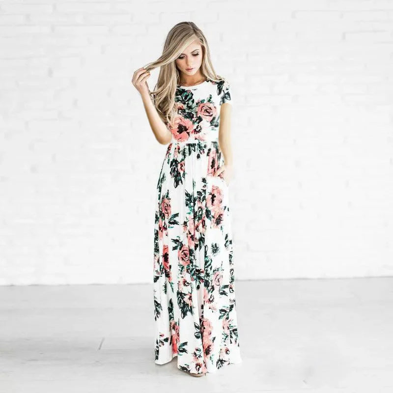 Robe de plage bohème blanche d'été pour femme