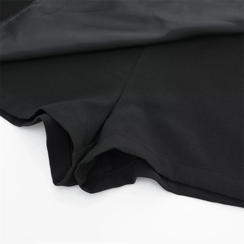 Women Black High Waist Mini Skirt
