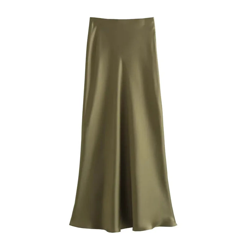Women High Waist Long Skirts