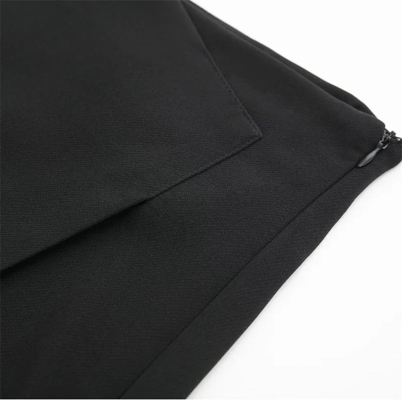 Women Black High Waist Mini Skirt