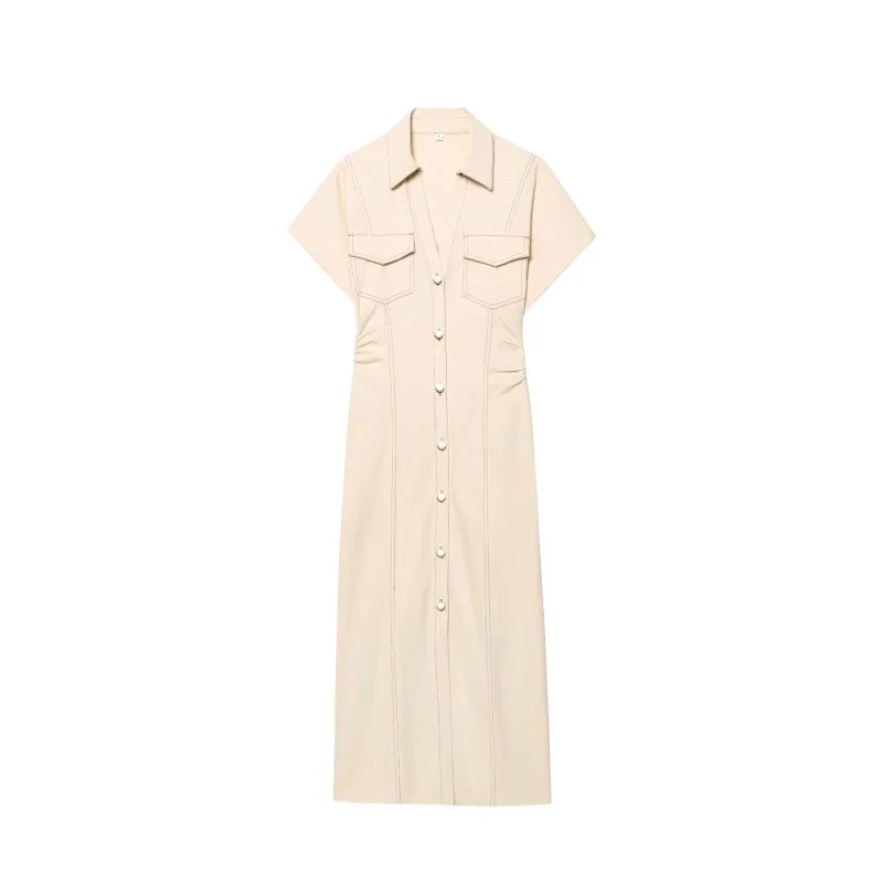 Robe élégante et slim de printemps