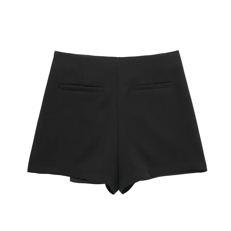 Women Black High Waist Mini Skirt