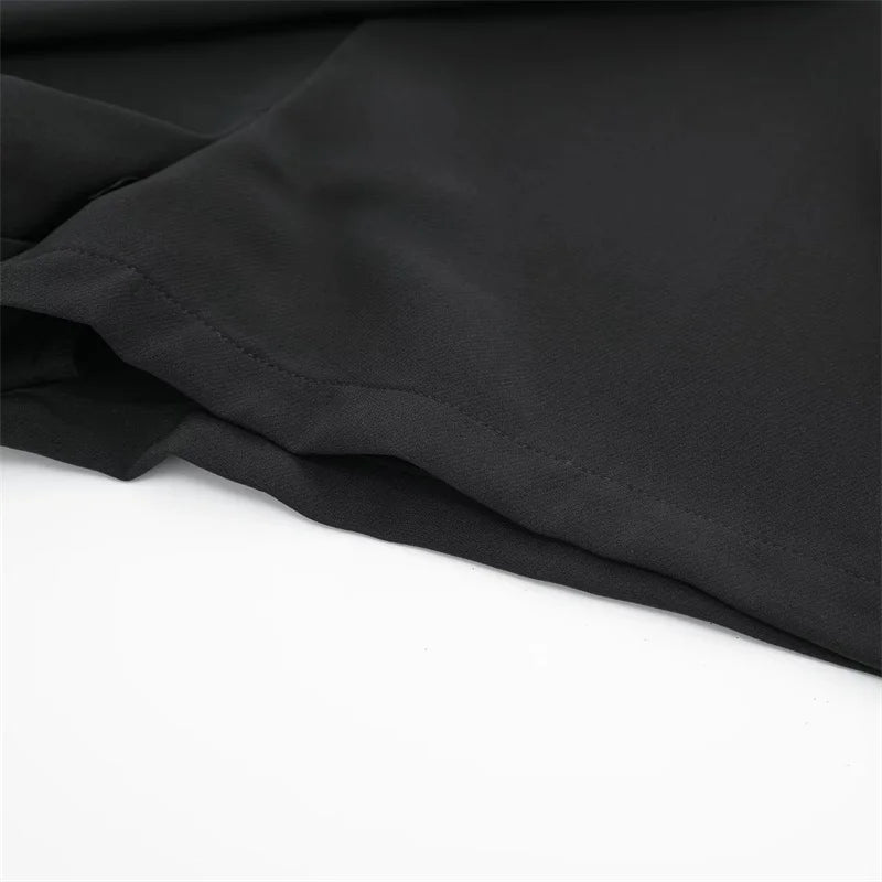 Women Black High Waist Mini Skirt