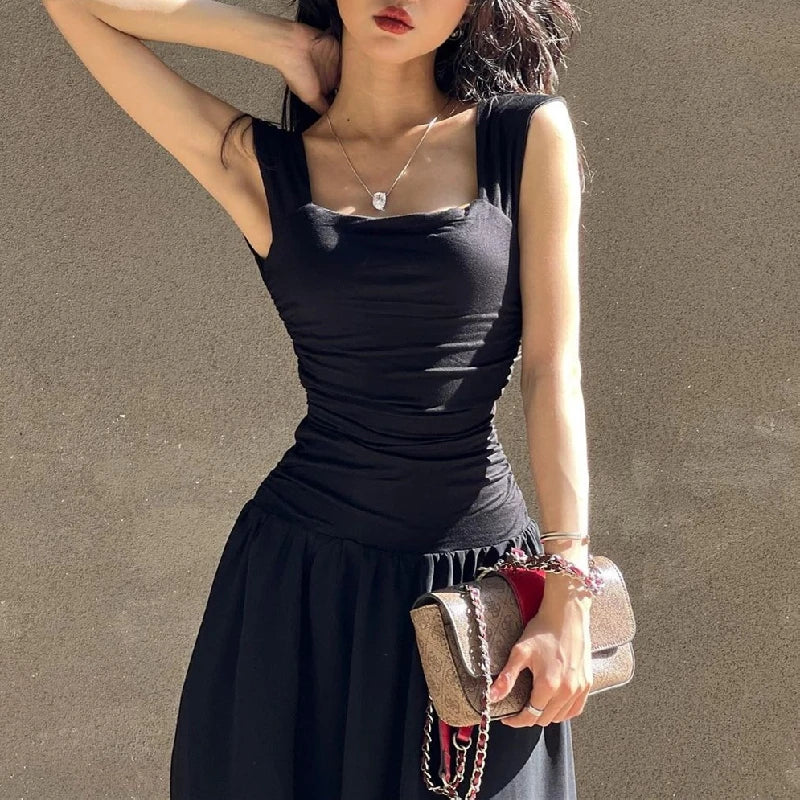 Robes longues sexy pour femmes, moulantes et froncées
