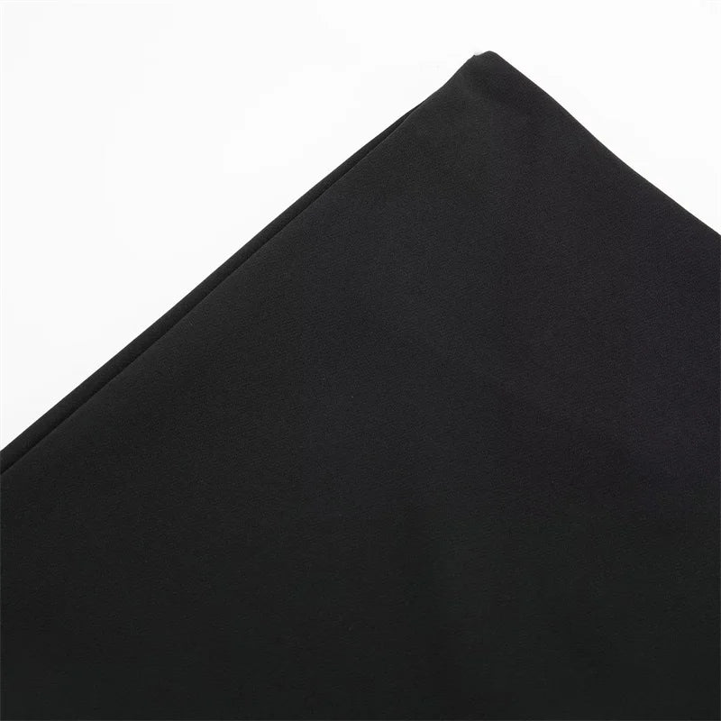 Women Black High Waist Mini Skirt