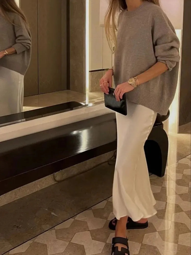 Women High Waist Long Skirts