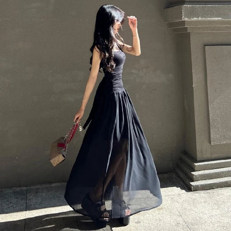 Robes longues sexy pour femmes, moulantes et froncées
