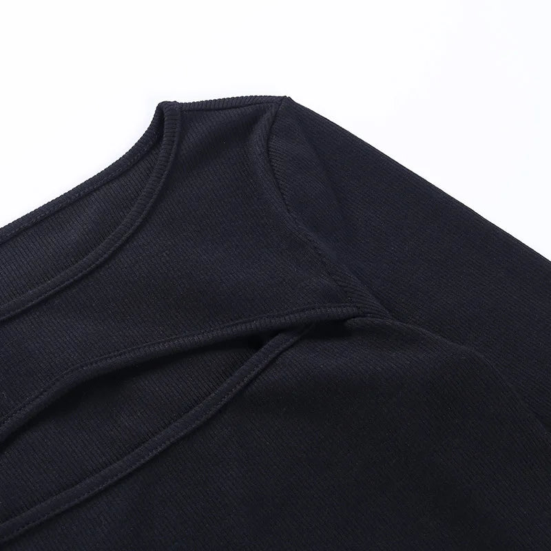 Women Soli Long Sleeve Knitted Tee Tops