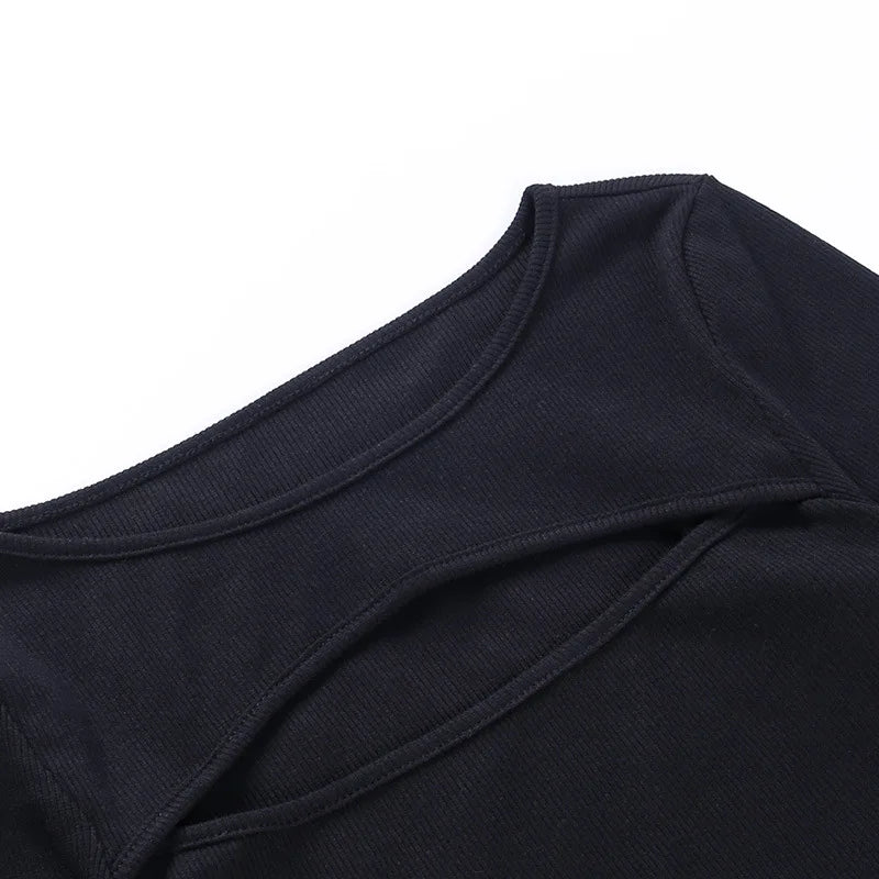 Women Soli Long Sleeve Knitted Tee Tops