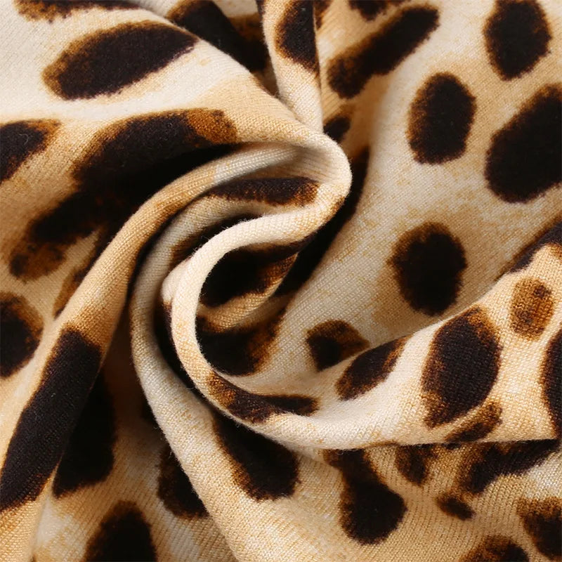 Leopard Pattern Women Tank Tops Backless