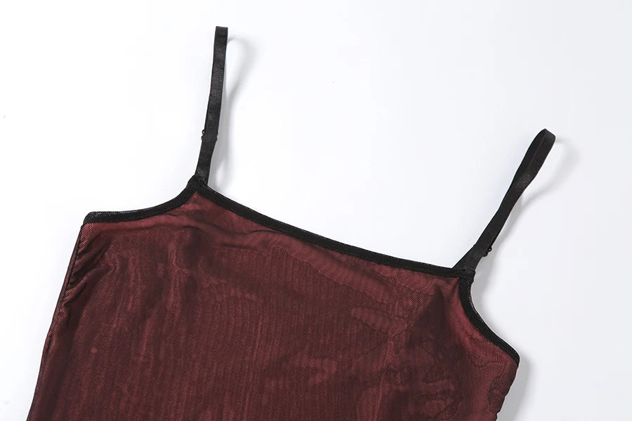 Mesh Double Layer Sexy Skinny Dress