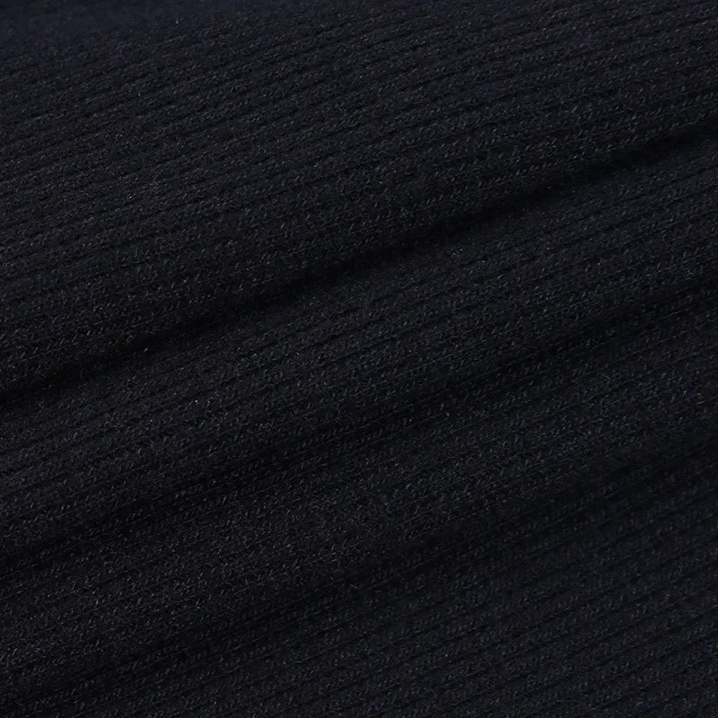 Women Soli Long Sleeve Knitted Tee Tops