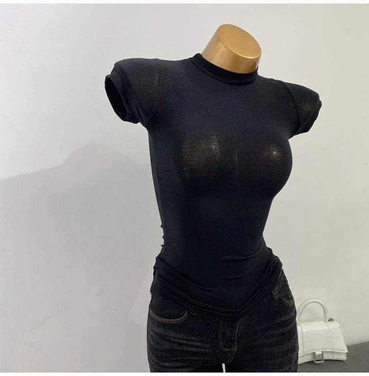 Half-high Collar T-shirt