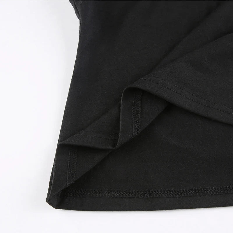 Crop Top Black Backless
