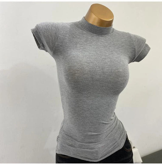 Half-high Collar T-shirt