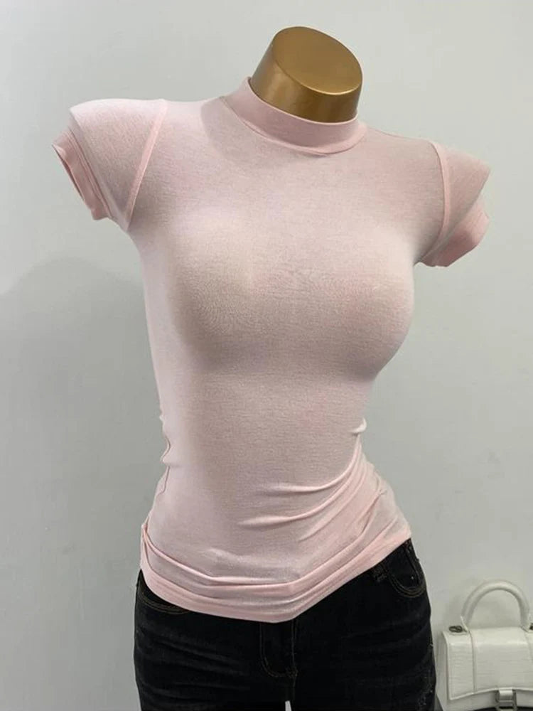 Half-high Collar T-shirt
