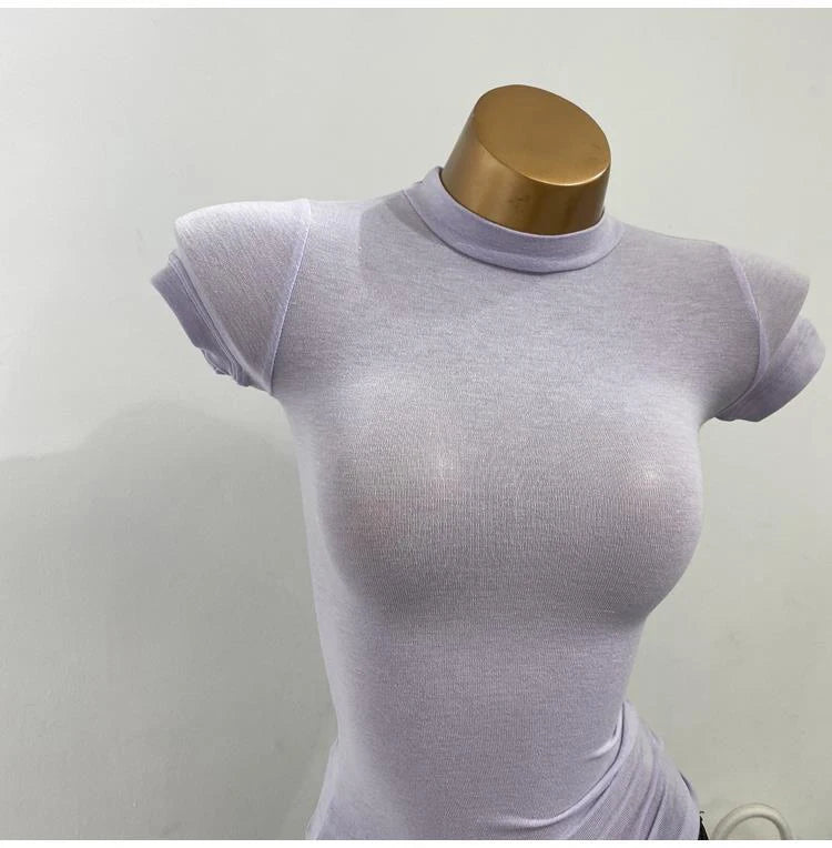 Half-high Collar T-shirt