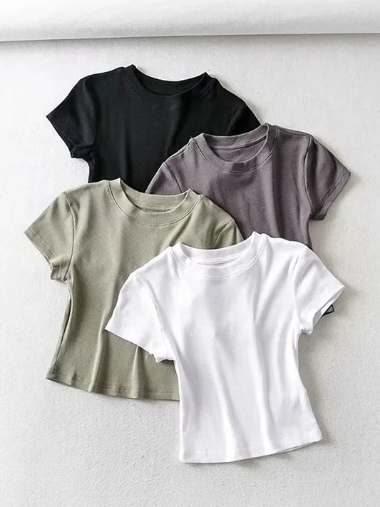 Women O-neck Short-sleeve T-shirt