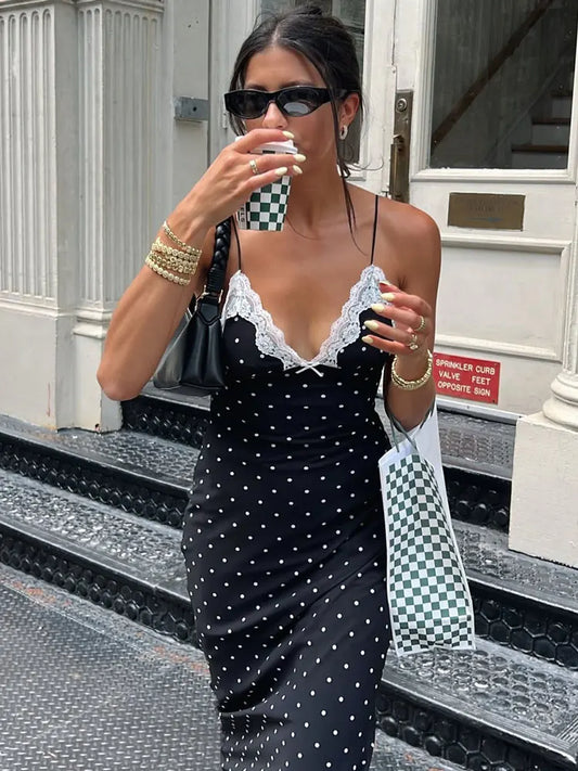 Robe longue dos nu taille haute pour femme