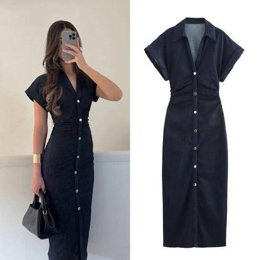 Robe élégante et slim de printemps