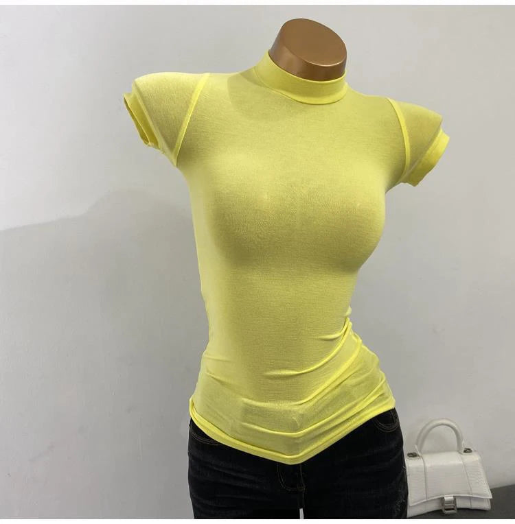 Half-high Collar T-shirt