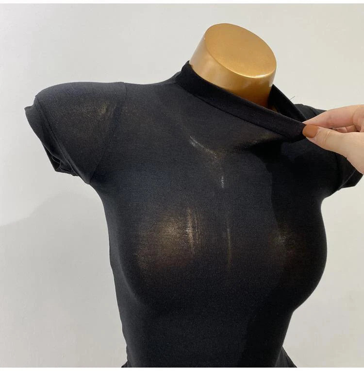 Half-high Collar T-shirt