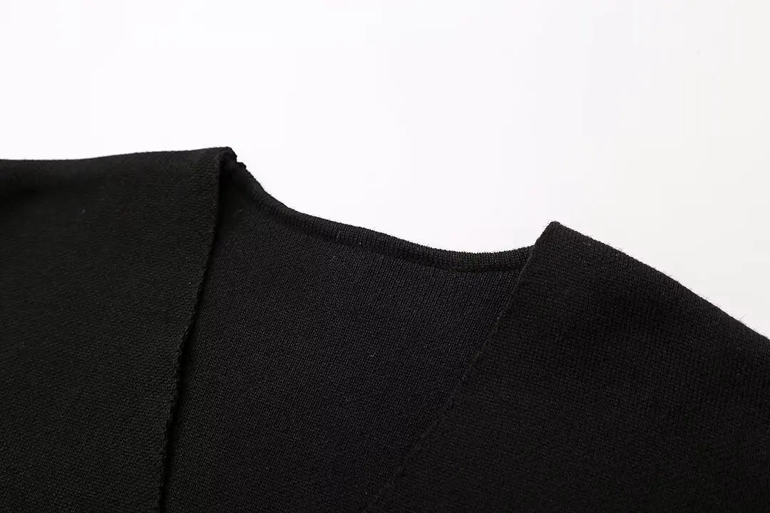 Haut décontracté à manches courtes et col en V pour femme