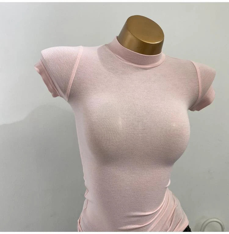 Half-high Collar T-shirt